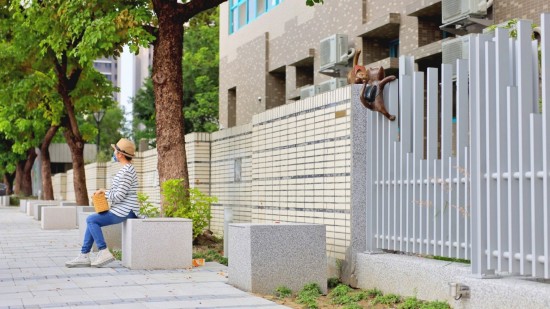 換上一層新的人行道磚與錯落的街道座椅，給你我駐足停留的時刻，瑯瑯書聲的作伴，加上每日的朝陽、餘暉，為眼中的風(fēng)景，添上一份迷人色彩。