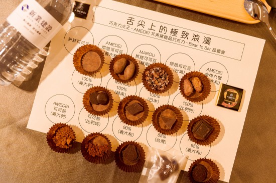 《舌尖上的極致浪漫–精品巧克力 Bean to Bar》活動，當天品嚐共14款品項，從新鮮可可豆到不同國度、品種巧克力，讓現場家族們打開全新的感官體驗。