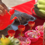 斟上一杯敬天地的心，願直達(dá)天聽，期盼工程順利圓滿。