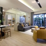 優(yōu)雅的廳房以開(kāi)放式的動(dòng)線銜接，寬敞明亮之姿，與家人友人相聚，伴隨溫馨與嬉鬧，融為一景，編織成一幕幕美麗的回憶。