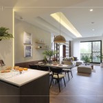 125年歷史的德國太格木地板，100%布蘭登堡FSC原樹林材，將永續(xù)理念融入於設(shè)計素材。(圖為大塊藏硯–樣品屋實景圖)