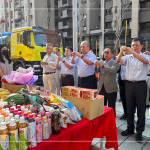 以新業(yè)建設名譽董事長穆椿松先生為首，率領同仁一同祭拜祈福。祈求接下來的建築程序一切順利、未來住戶安居和樂。