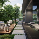 新業(yè)恆一社區(qū)，提供輕食廚房&泳池 SPA 俱樂部，讓住戶回家即度假，隨時(shí)隨地皆能輕鬆寫意。(圖為 新業(yè)恆一 泳池3D示意圖)