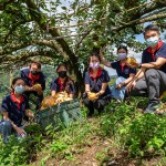 7年來，新業(yè)持續(xù)以行動支持小農(nóng)，也實際參與上山採收水梨的過程，體會農(nóng)民們的辛勞，讓我們更珍惜當下所擁有的。（圖右一為新業(yè)建設邱正光副總經(jīng)理）