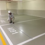 室內(nèi)停車(chē)位的長(zhǎng)寬尺寸攸關(guān)用戶(hù)停車(chē)空間與權(quán)益，勘驗(yàn)OK也代表當(dāng)初放樣的高度精準(zhǔn)性。