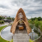 該企業(yè)館在花博展區(qū)，是一個亮眼的地標(biāo)。業(yè)者提供